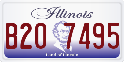 IL license plate B207495