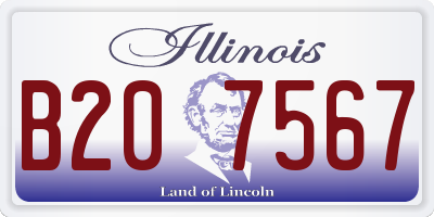 IL license plate B207567