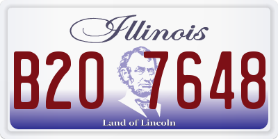 IL license plate B207648