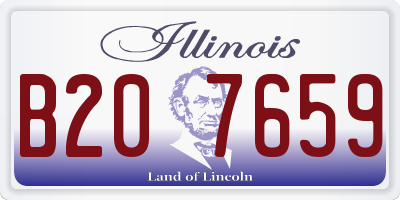 IL license plate B207659