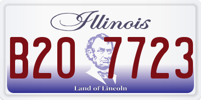 IL license plate B207723