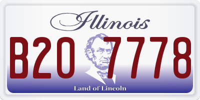 IL license plate B207778