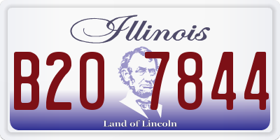 IL license plate B207844