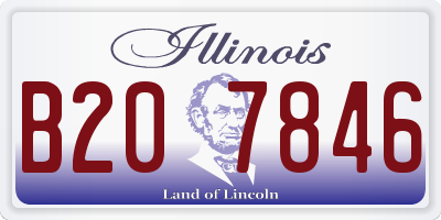 IL license plate B207846