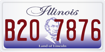 IL license plate B207876