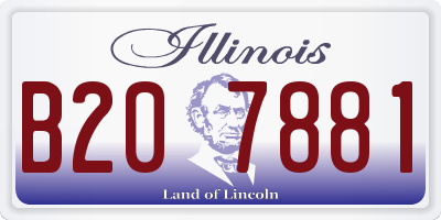 IL license plate B207881