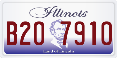 IL license plate B207910