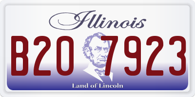 IL license plate B207923