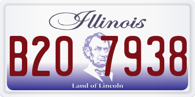 IL license plate B207938