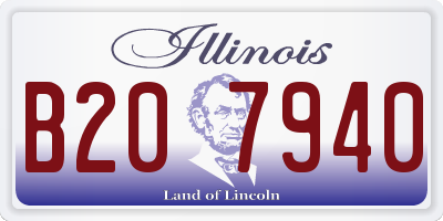 IL license plate B207940