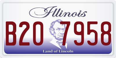 IL license plate B207958