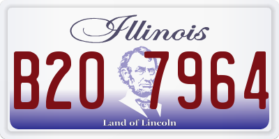 IL license plate B207964