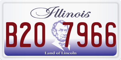 IL license plate B207966