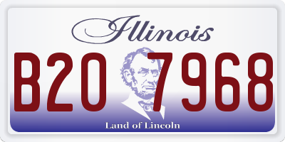 IL license plate B207968