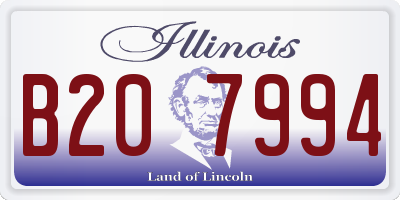 IL license plate B207994