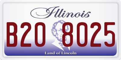 IL license plate B208025