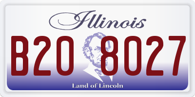IL license plate B208027
