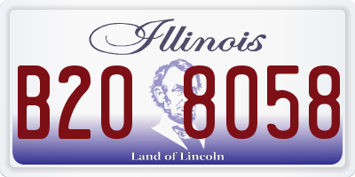 IL license plate B208058