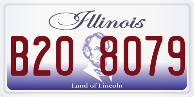 IL license plate B208079