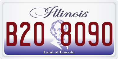 IL license plate B208090