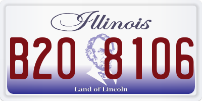 IL license plate B208106