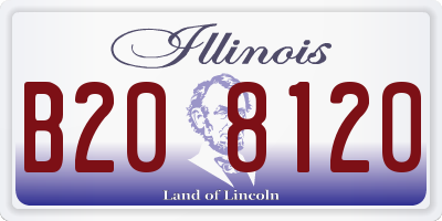 IL license plate B208120