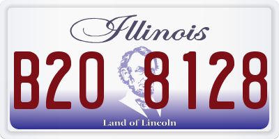 IL license plate B208128