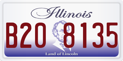 IL license plate B208135