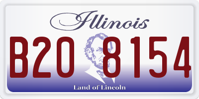 IL license plate B208154