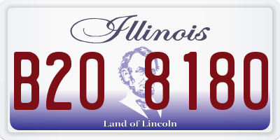 IL license plate B208180