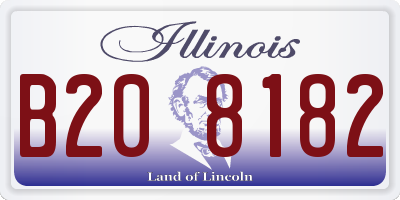 IL license plate B208182