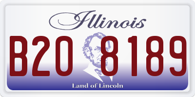 IL license plate B208189