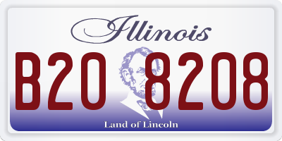 IL license plate B208208