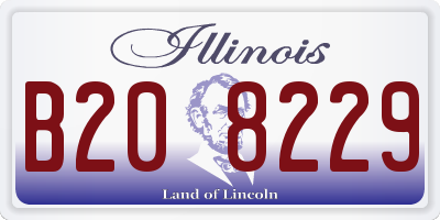 IL license plate B208229