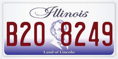IL license plate B208249