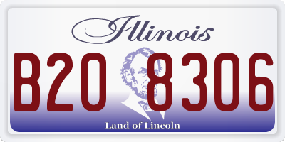 IL license plate B208306