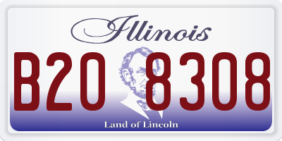 IL license plate B208308