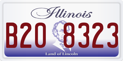 IL license plate B208323
