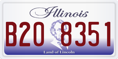 IL license plate B208351