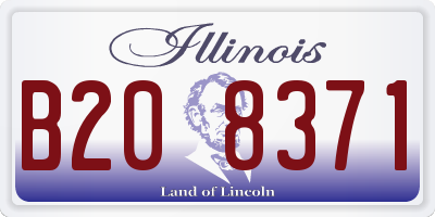 IL license plate B208371