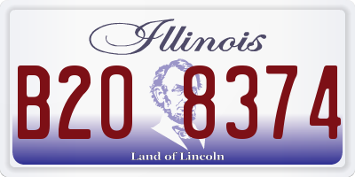 IL license plate B208374
