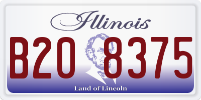 IL license plate B208375