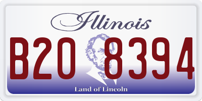 IL license plate B208394