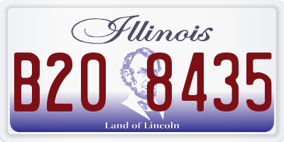 IL license plate B208435