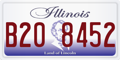 IL license plate B208452