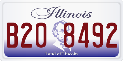 IL license plate B208492