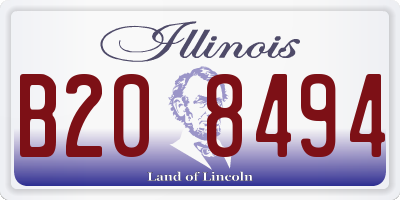 IL license plate B208494