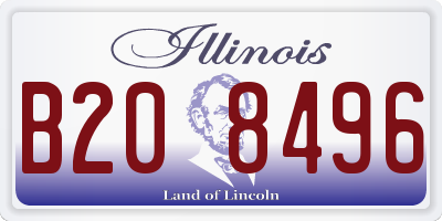 IL license plate B208496