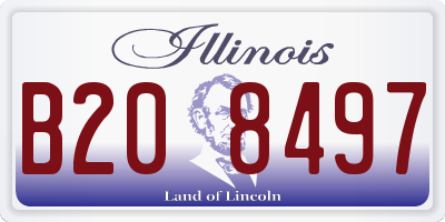 IL license plate B208497
