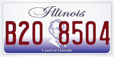 IL license plate B208504